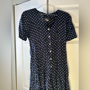 Vintage City Triangles Romper Polka Dot Navy